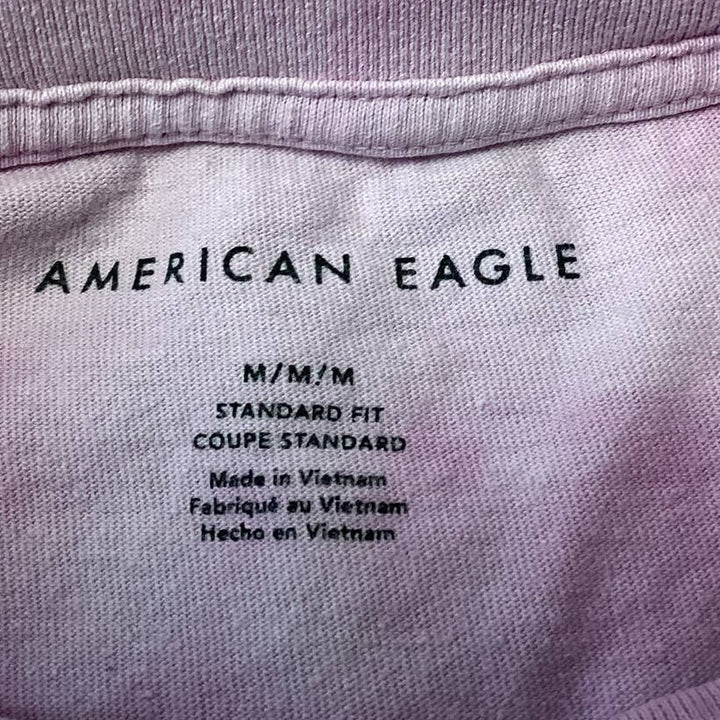 American Eagle Mens Medium Standard Fit Long Sleeve 100% Cotton Crew Neck Tee