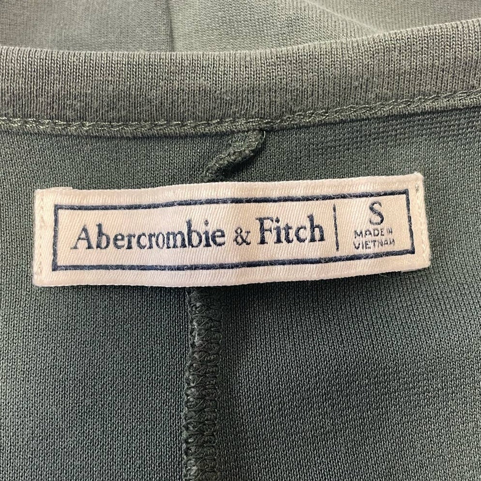 Abercrombie &amp; Fitch Womens Small Olive Green Long Sleeve V-Neck Long Tee Shirt