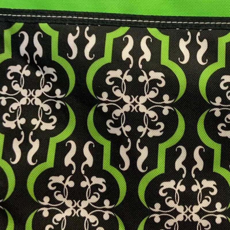 Jackie for Studio C Geometric Pattern Striped Interior Vinyl Tote Bag Purse