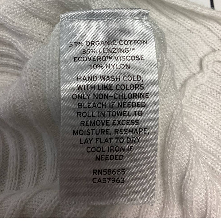 Nordstrom Large Long Sleeve Ribbed Crew Neck Organic Cotton Ecovero Sweater Top
