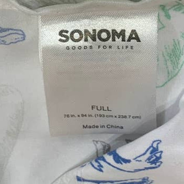 Sonoma for Life Dinosaur TRex Raptor Full Flat Bed Sheet 100% Polyester
