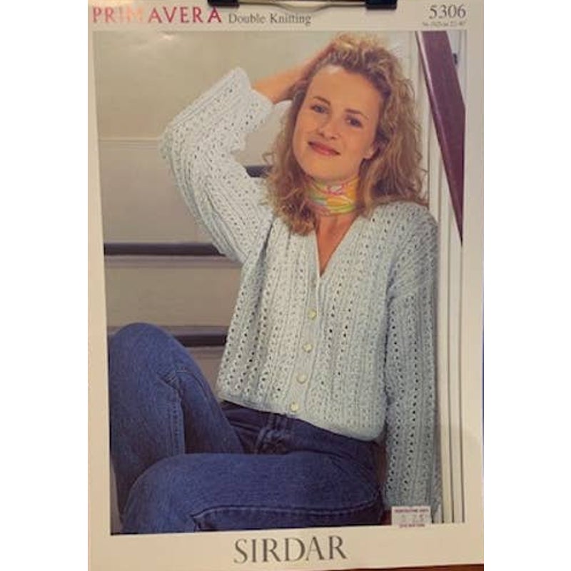 New Sirdar 5306 Primavera Cardigan Sweater Double Knitting Pattern