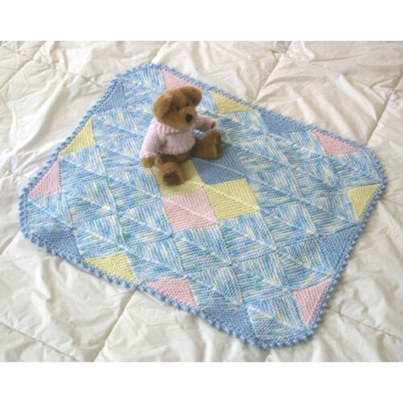 New NOS 2005 Chris de Longpre Modular Baby Blanket Knitting at KNoon Pattern