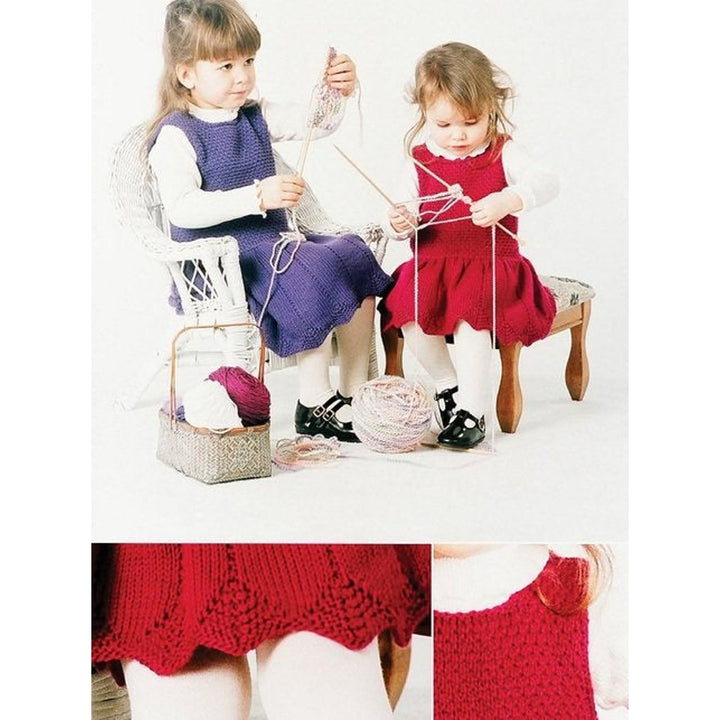 New Bev Galeskas Fiber Trends CH29E Sisters Dress Knitting Pattern Girls 1-4 Yrs