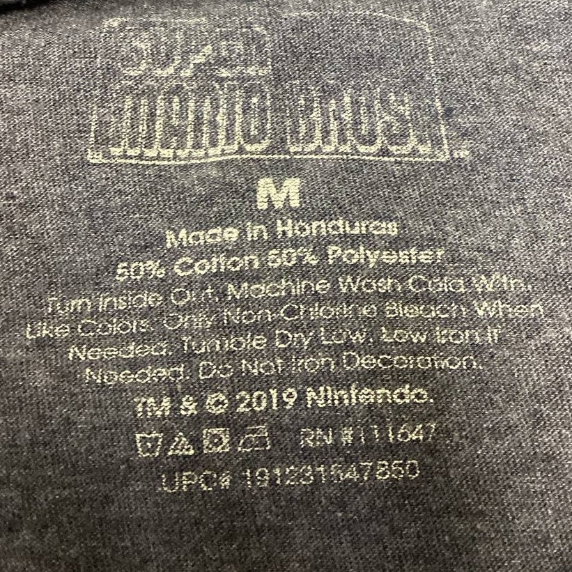 Super Mario Bros Medium Cotton Blend Short Sleeve Bowser Goomba Tee Shirt