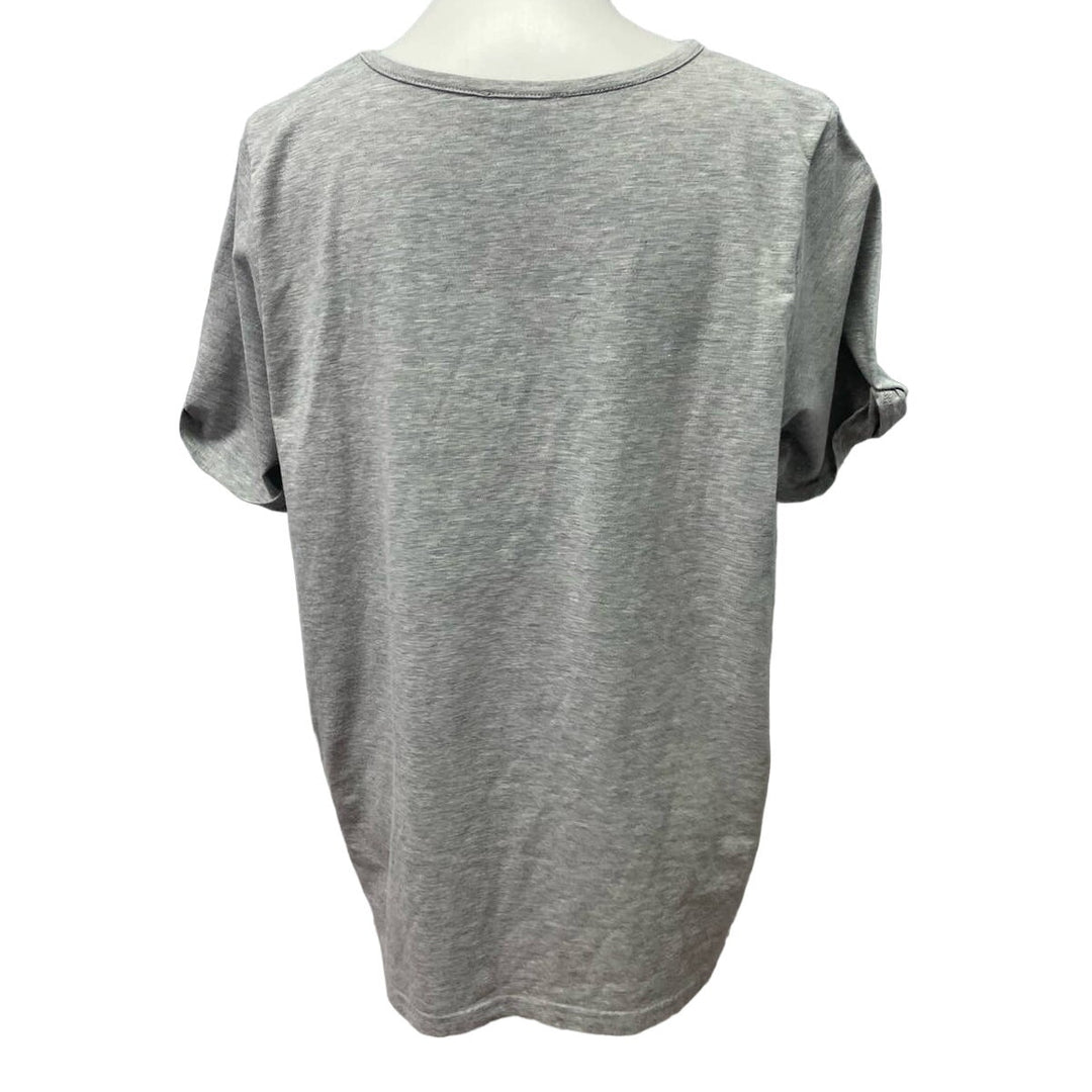 AVON Womens Size 1X My Boss Calls Me Mom Short Rolled Sleeve Crew Neck Tee