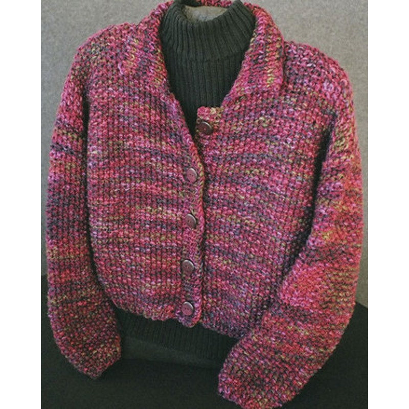New Plymouth Yarn Design LL483 Simply Seed Jacket Sweater Knitting Pattern