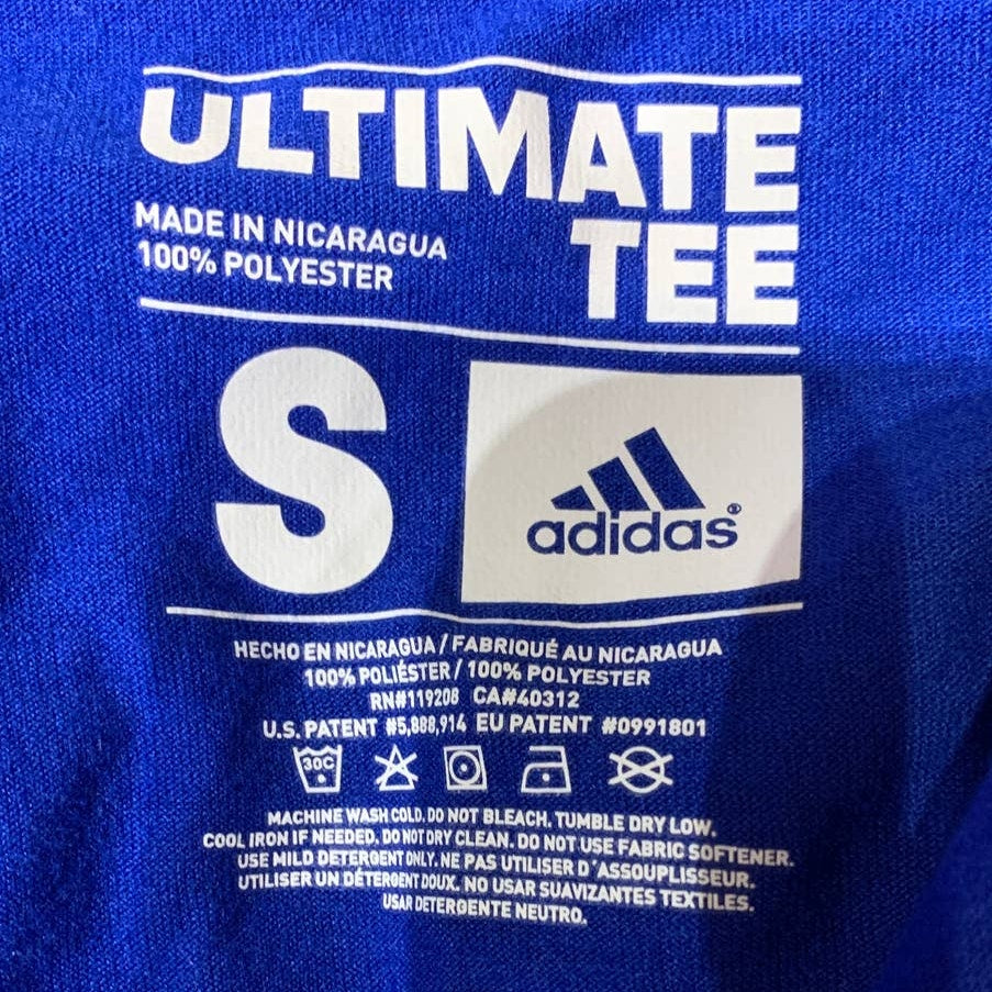 Adidas Womens Small NHL St Louis Blues Ultimate 100% Polyester V-Neck Ladies Tee