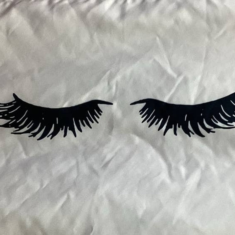 Sleeping Closed Eye Lashes Silky Feel Polyester Single Standard Pillow Case