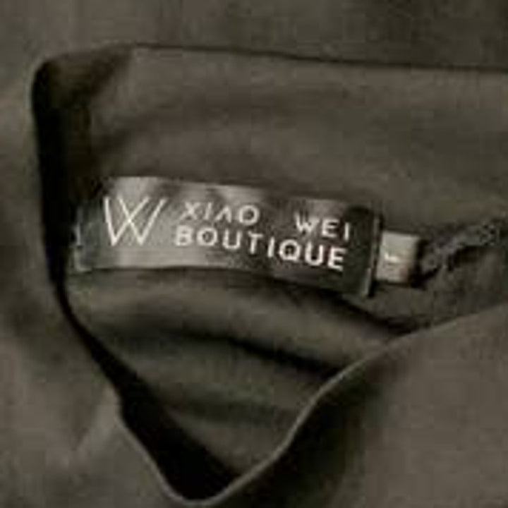 Xiao Wei Boutique Large Long Sleeve Polyester Sweatshirt w Front Pocket Zipper