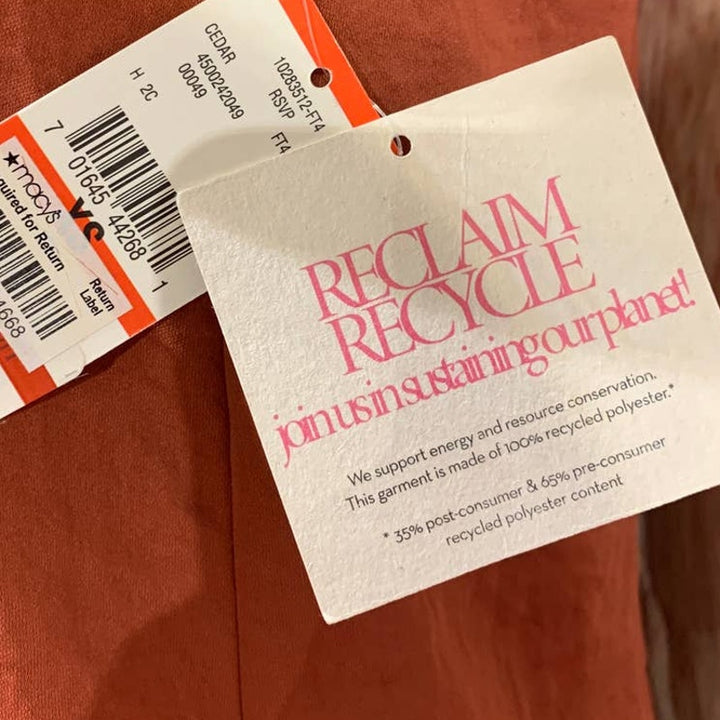 New Rachel Rachel Roy XS Asymmetrical Shoulder Ruffle Terra Cotta Orange Top