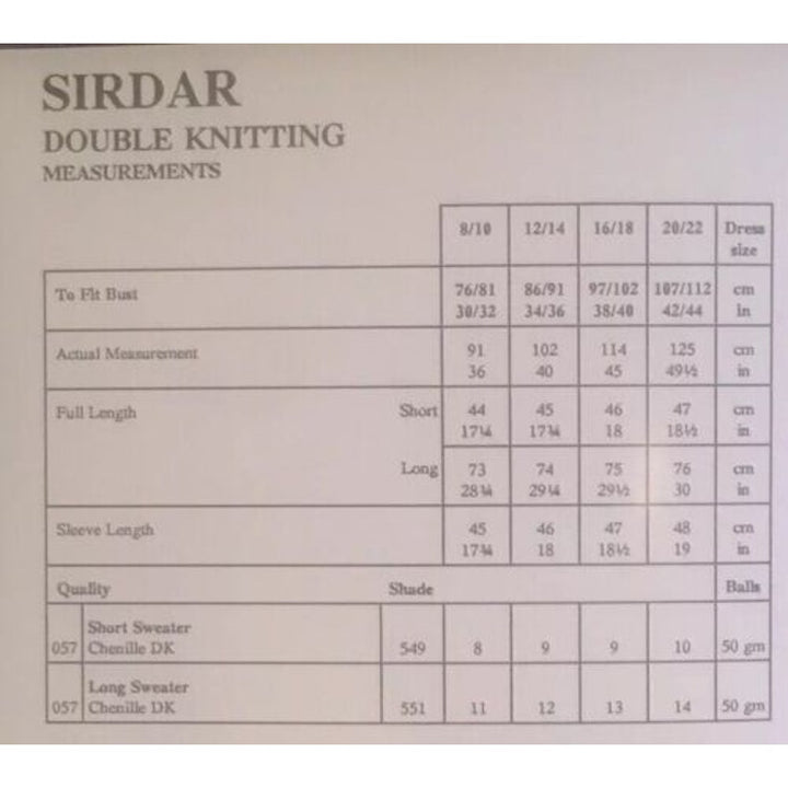 New Sirdar 5382 Chenille Ladies Pullover Sweater Double Knitting Pattern