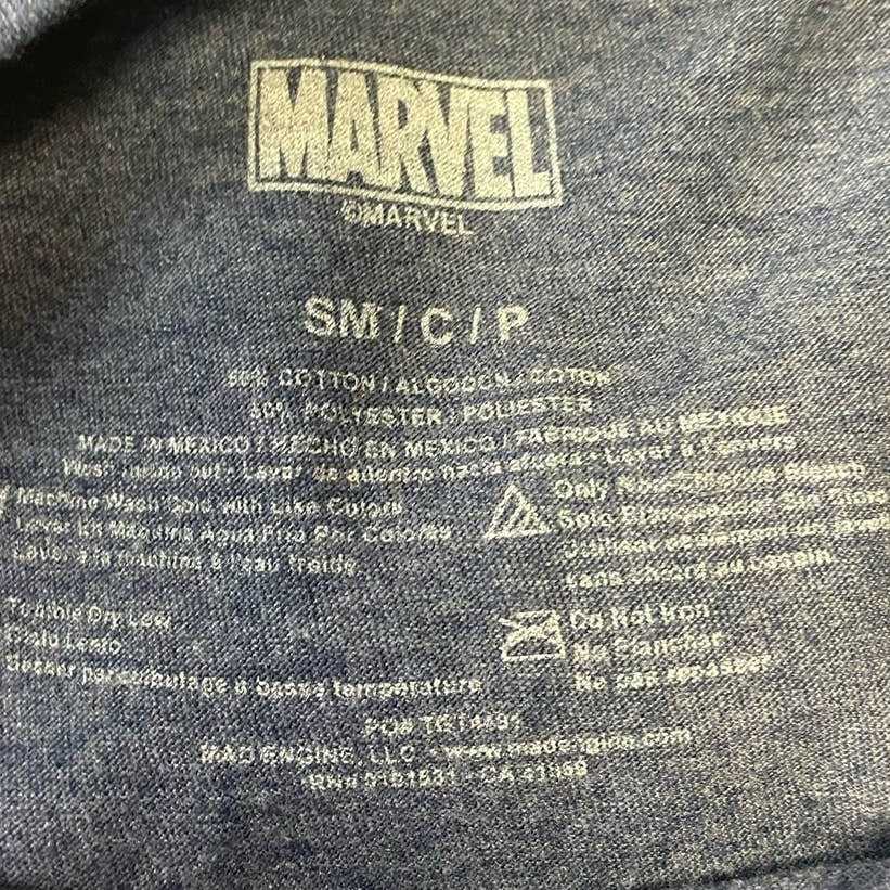 Marvel Captain America Womens Small Cotton Blend Short Sleeve Crew Neck Tee