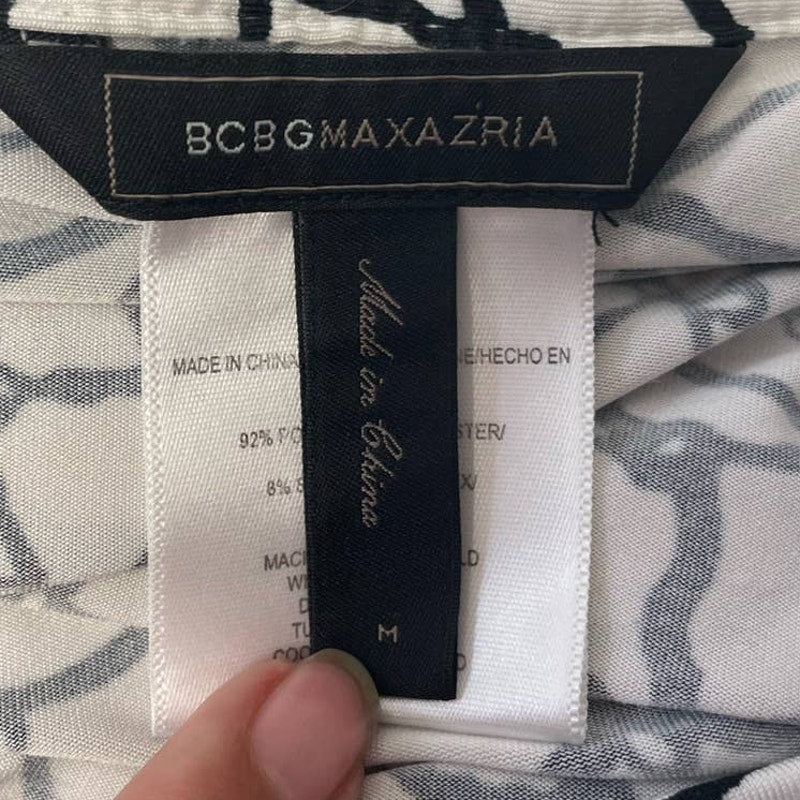 BCBGMAXAZRIA Womens Medium Layered Look Gold Snap Up PolyBlend Top Blouse