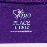 1989 Childrens Place L 10/12 Girls Halloween Skeleton Long Sleeve Cotton Tee