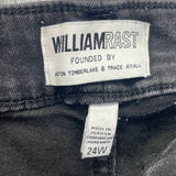 William Rast Womens Plus Size 24W Black Tapered Leg Stretch Cotton Denim Jeans