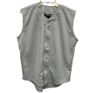 New Tag Team Uniform Youth XL Gray Button Down Baseball Sleeveless Jersey Vest