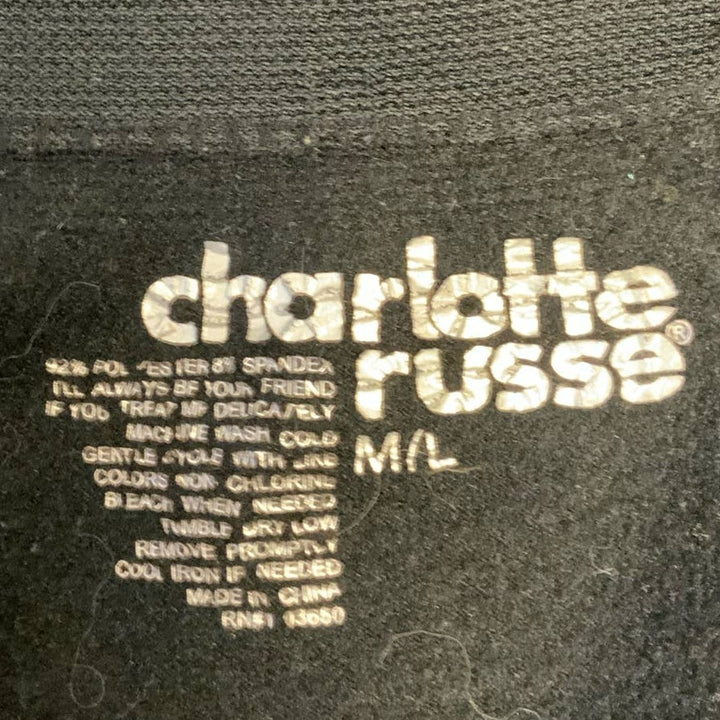 Charlotte Russe Medium Large Basic Black Long Stretch Leggings Tights Pants