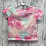Upcycled Hand Printed Baby 12 Months 100% Cotton Tie Dye Dragonfly Tee Shirt