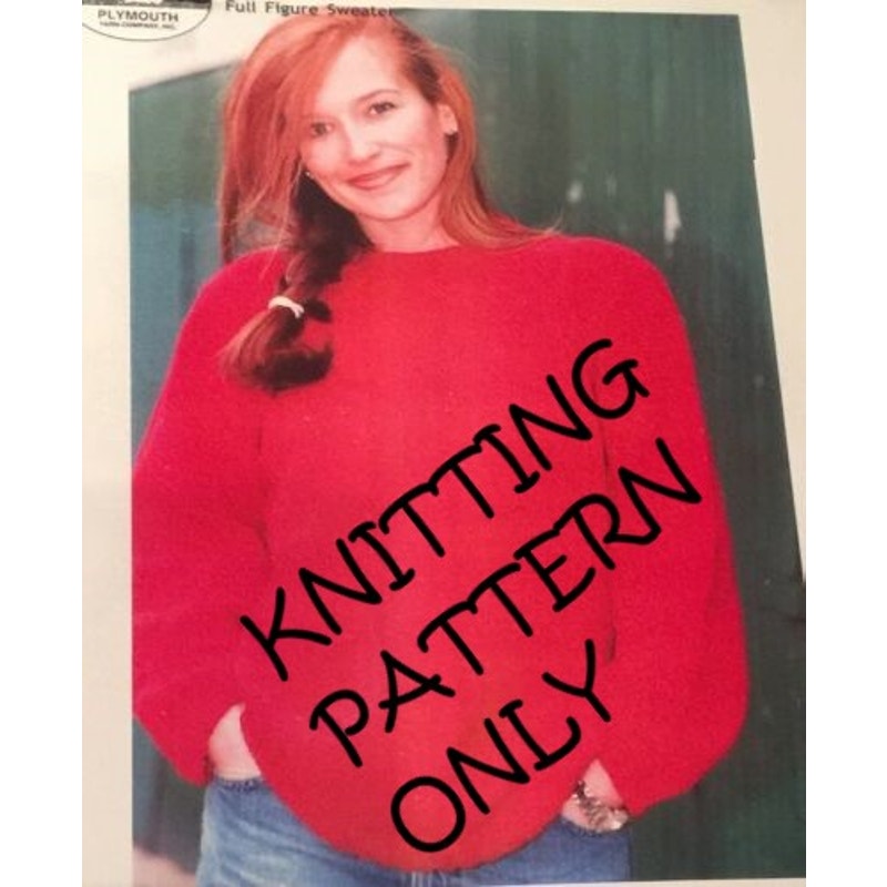 New Arnetta Kenney Plymouth Co P117 Galway Full Figure Sweater Knitting Pattern