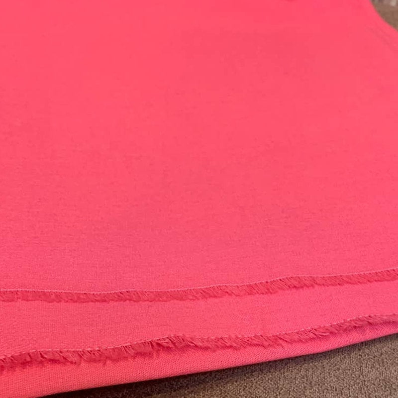 1+yds Solid Hot Pink Cotton Blend Woven Fabric Yardage Sewing Quilting Crafts