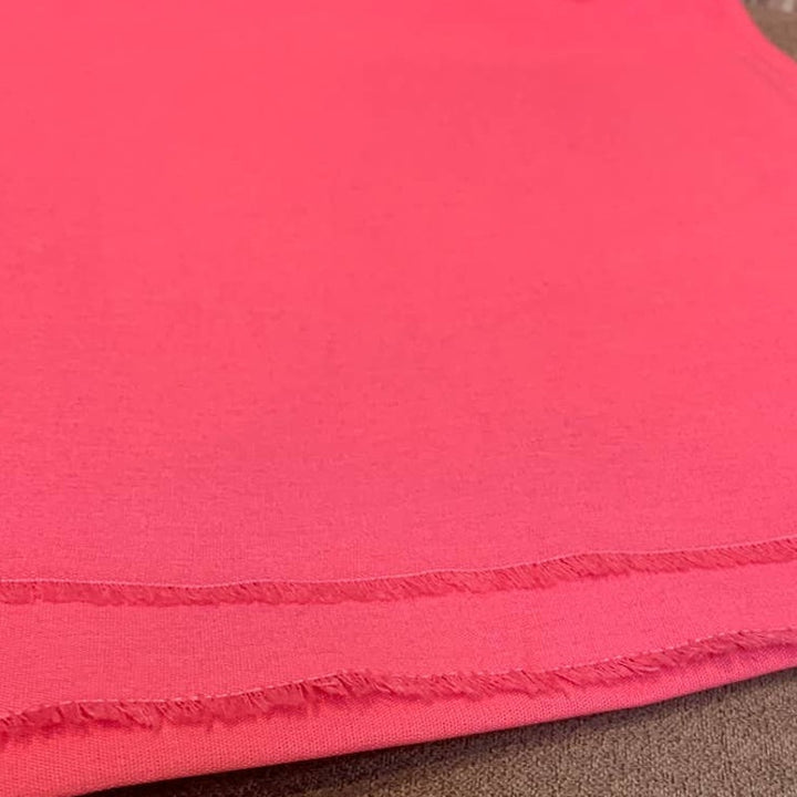 1+yds Solid Hot Pink Cotton Blend Woven Fabric Yardage Sewing Quilting Crafts