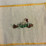 Handmade Counted Cross Stitch Goose on Watermelon Ready for Framing Whimsy Art