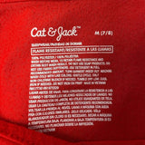 Cat & Jack Child Medium Oh What Fun Long Sleeve Polyester Christmas PJ Tee