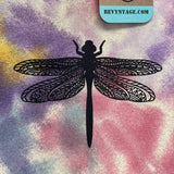 Upcycled Hand Printed Kids 2T Dragonfly Tie Dye Cotton Blend Sweatshirt