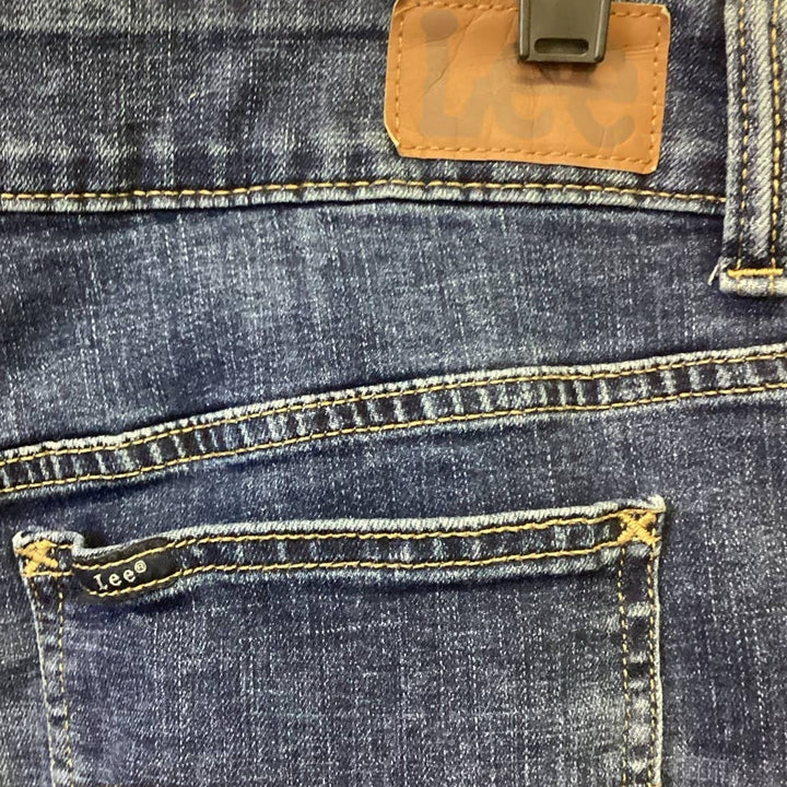 Lee 20W Regular Fit Bermuda Mid Rise Denim Blue Jean Stretch Cotton Blend Shorts