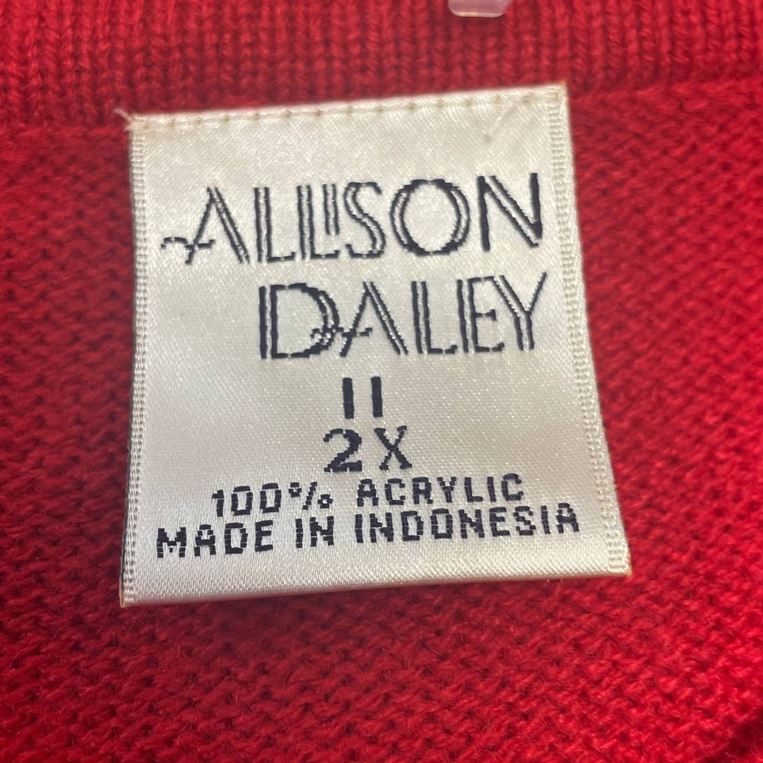 Allison Daley Womens Plus Size 2X Button Down 100% Acrylic Cardigan Sweater