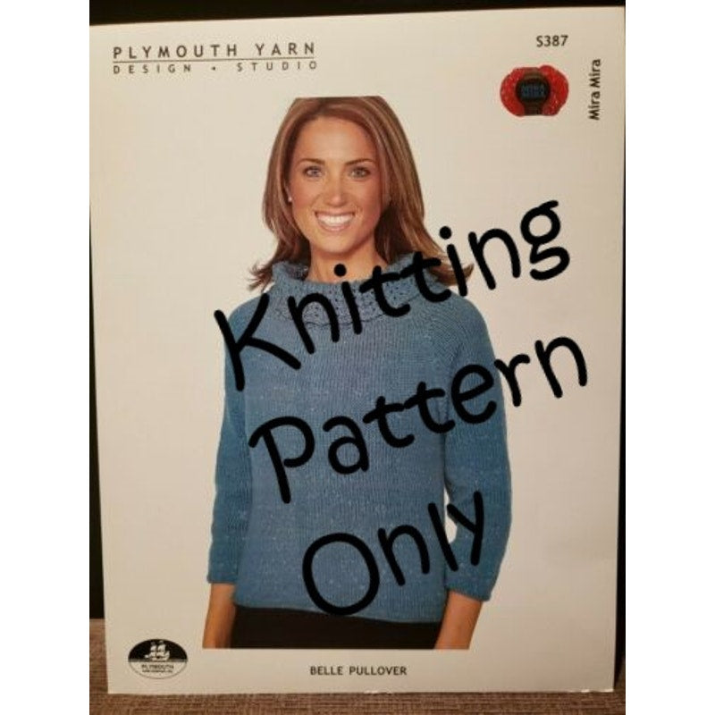 New Plymouth Yarn S387 Mira Mira Belle Pullover Ladies Sweater Knitting Pattern