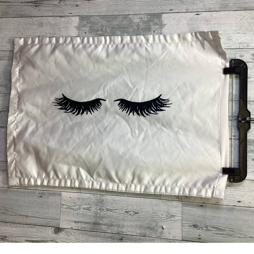 Sleeping Closed Eye Lashes Silky Feel Polyester Single Standard Pillow Case