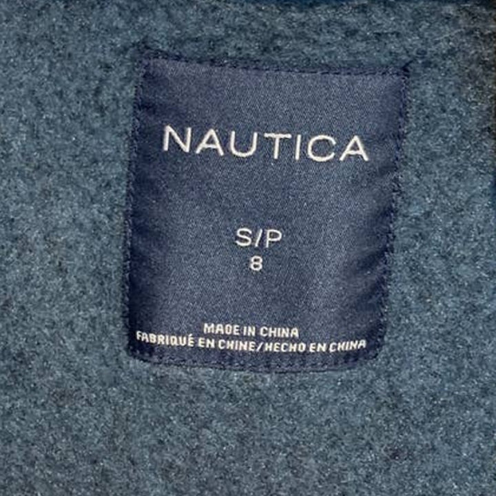 Nautica Boys Small Size 8 Full Zip Polyester Long Sleeve Collared Sweater Jacket