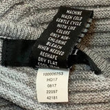 Alfani Small Rayon Blend Silver Metallic Long Sleeve Ribbed Scoop Neck Sweater