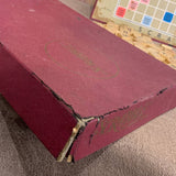 Vintage 1953 Scrabble Game Board Wooden Letter Trays Box and 97 Tiles