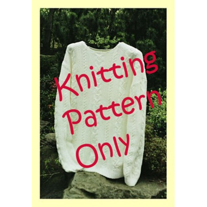 New Sarah James WS102 Cable and Lace Sweater Knitting Pattern