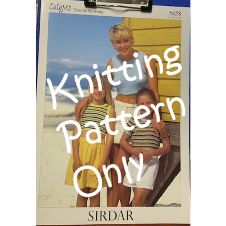 New Sirdar 5458 Calypso Family Sweater Double Knitting Pattern