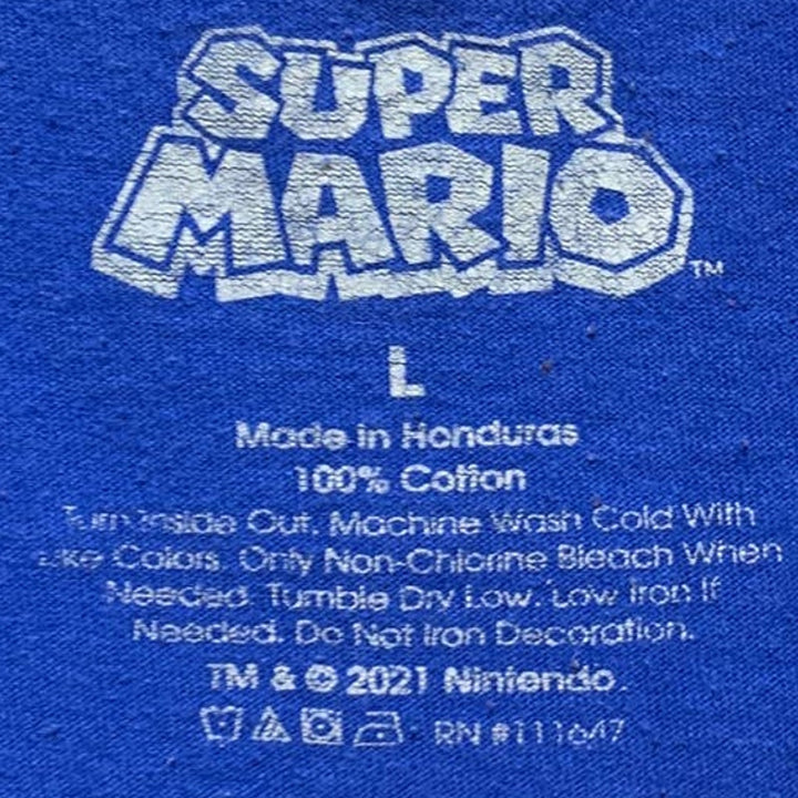 Vintage Style Nintendo Mens Large Super Mario Since 1985 Cotton Short Sleeve Tee