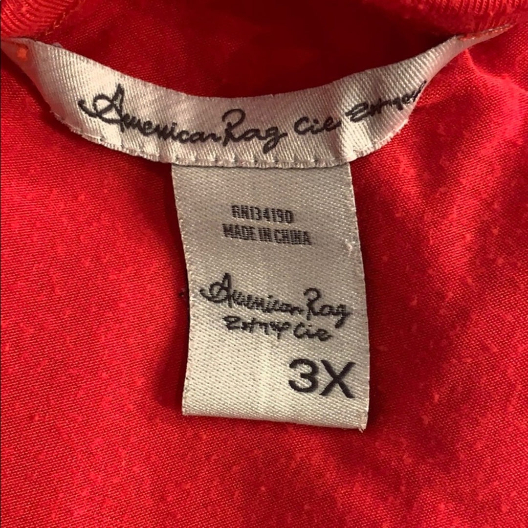 2 American Rag Ava &amp; Viv Womens 3X Cotton Rayon Blend 3/4 &amp; Short Sleeve Tops