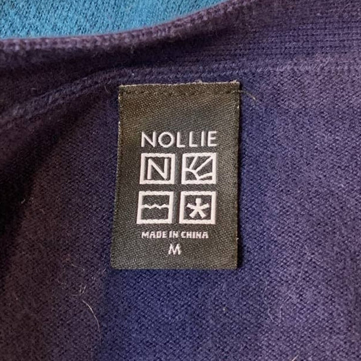 Nollie Womens Medium Aztec Inspired Striped Cotton Blend Knit Cardigan Sweater