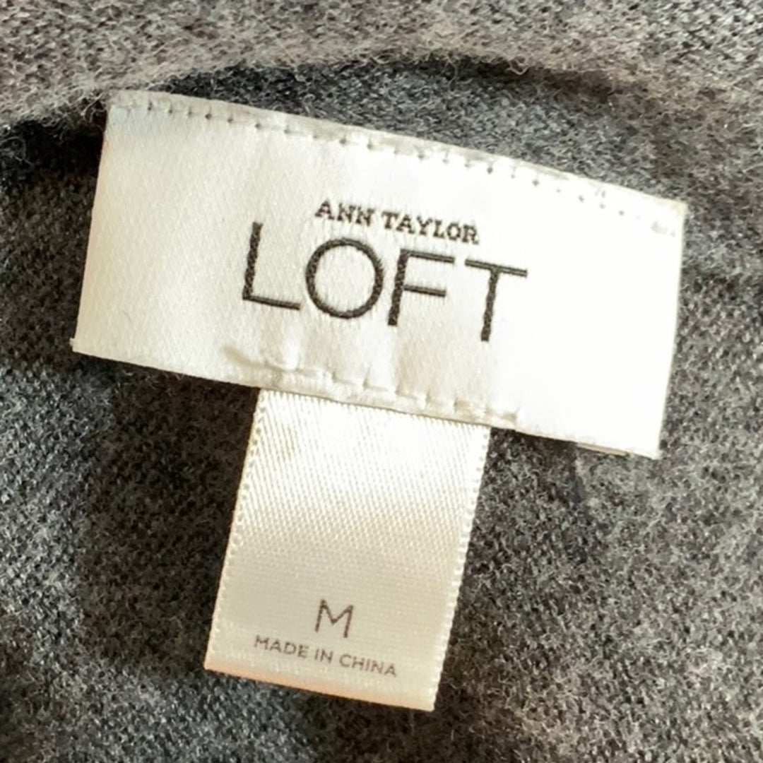 Ann Taylor Loft Medium Soft Merino Wool Blend Machine Washable Cowl Neck Sweater