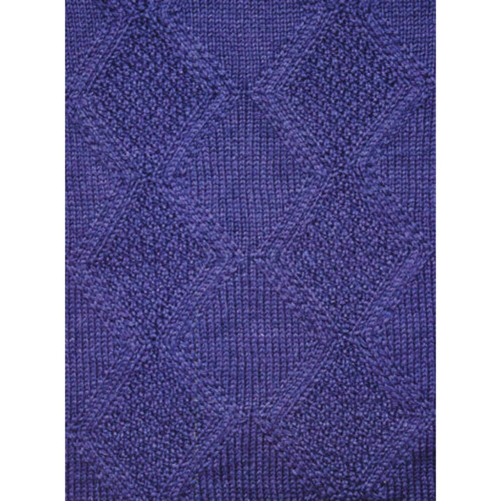 New Sue McCain Vermont Fiber 128 Moss Diamond V-Neck Pullover Knitting Pattern