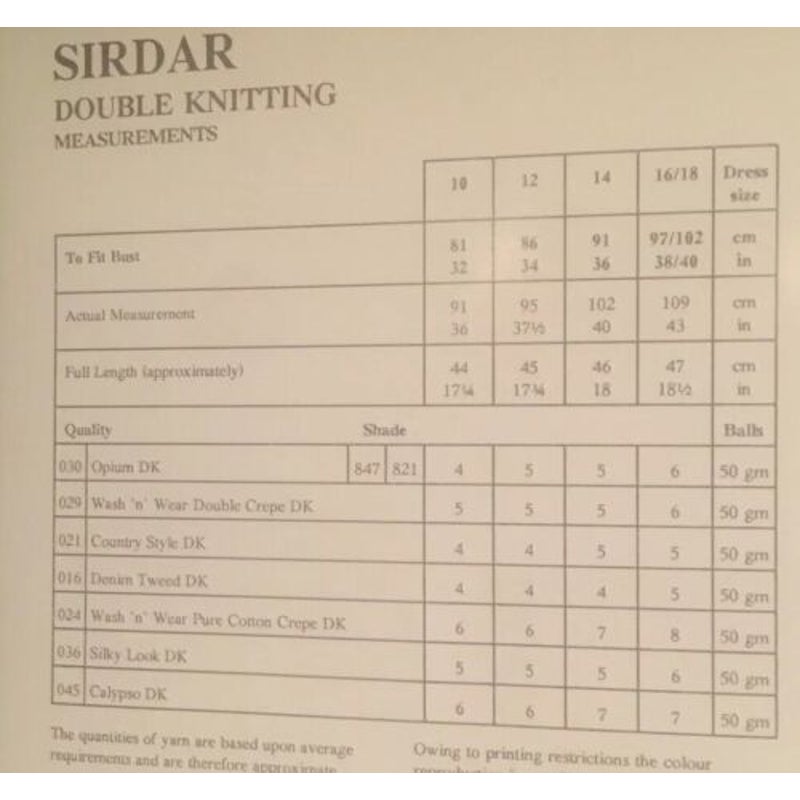 New Sirdar 5451 Opium Double Knitting Waistcoat Vest Sweater Knitting Pattern