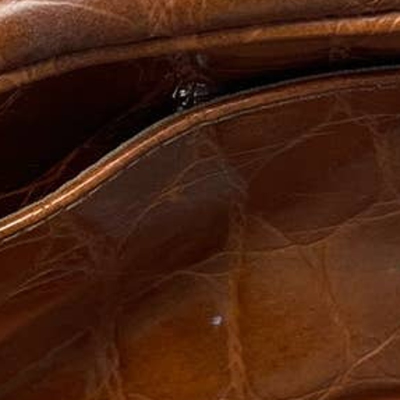 Small Crossbody Full Zip Faux Crocodile Leather Handbag Purse Bag Chain Strap