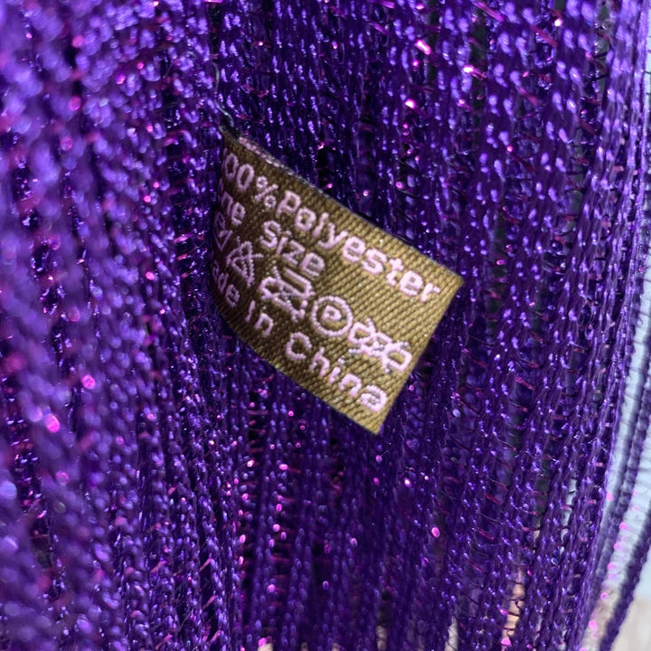 Lot of 2 Womens Purple Sparkle Rainbow Watercolor Floral Fashion Wraps Scarves