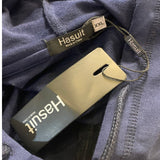 New Hasuit Mens XXL Navy Blue Lightweight PolyCotton Full Zip Hoodie Jacket