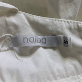 Naiba Small Sleeveless Cotton Blend Criss Cross Back Bow Midi Fit & Flare Dress