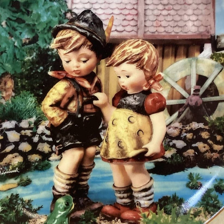1989 Vintage Danbury Mint Hello Down There Boy Girl Collectible Ceramic Plate