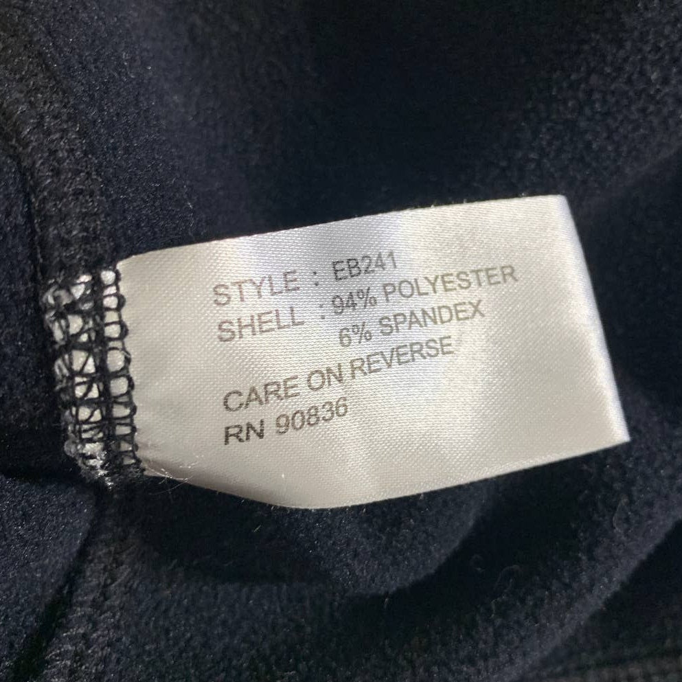 Eddie Bauer Large Full Zip Black Fitted Polyester Blend Zipper Pockets Jacket